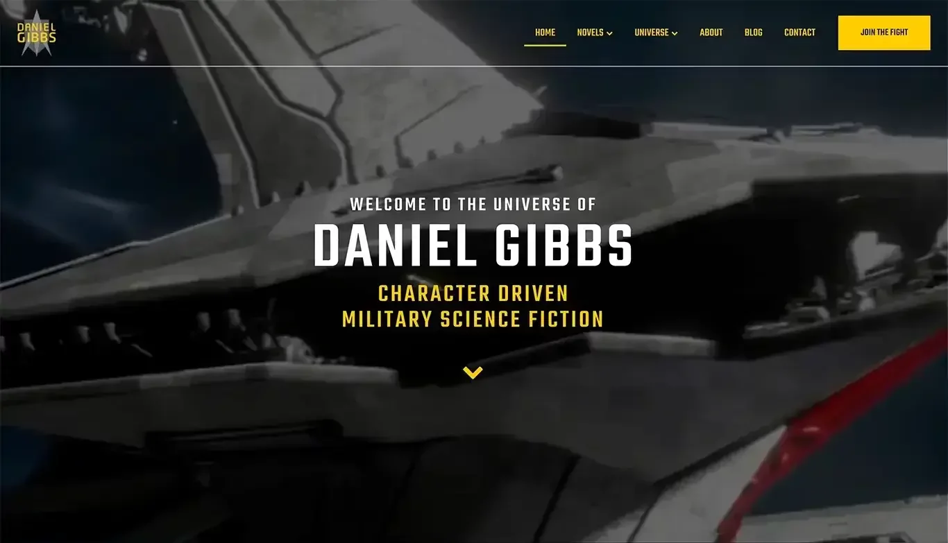 Best Author Website #18 Daniel Gibbs